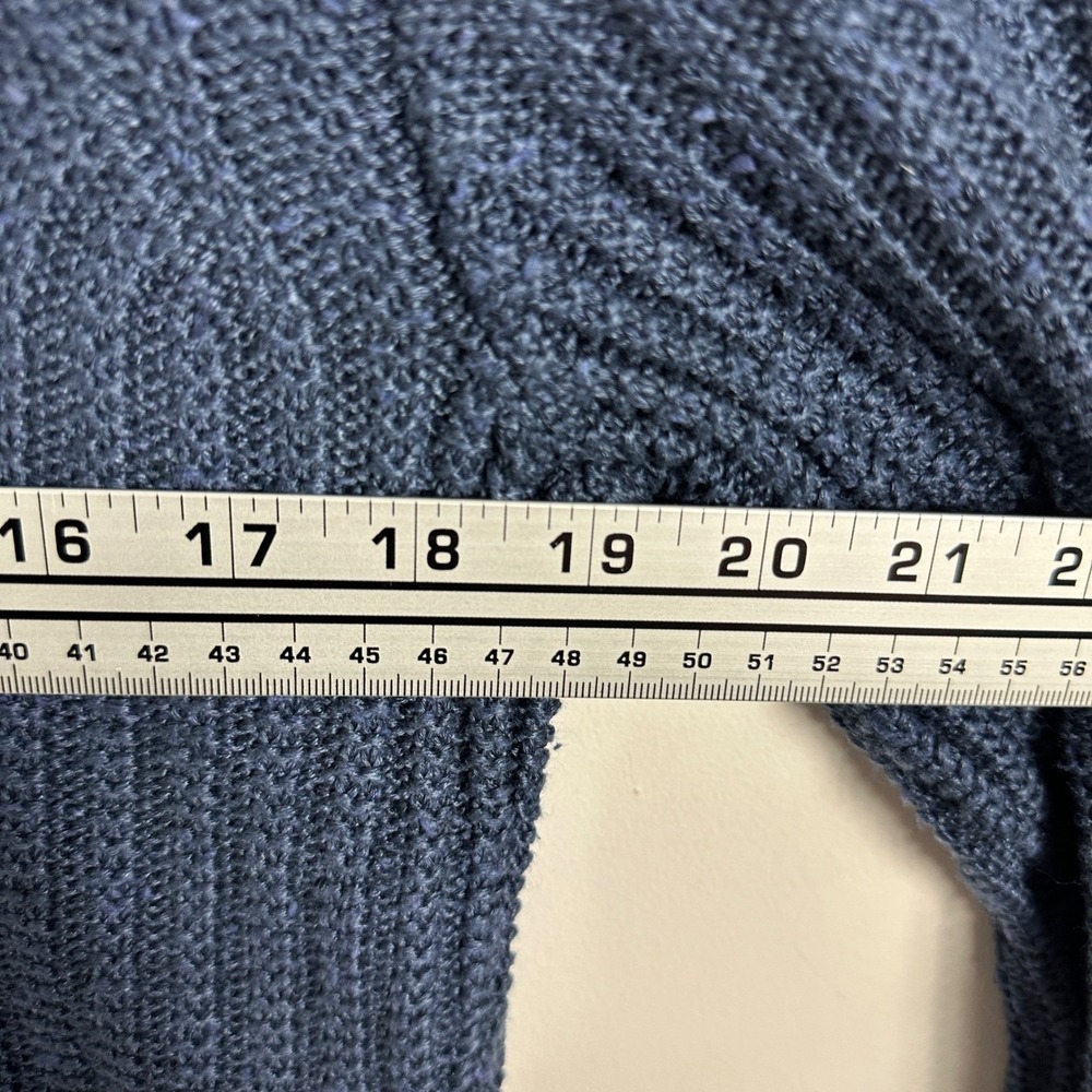 Inis Meain 90% Linen 10% Silk Blue Chevron Cable Knit Sweater Men Size Small NEW - Picture 9 of 16